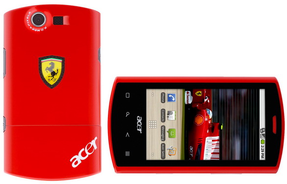 Acer Liquid E Ferrari: эксклюзивный «гоночный» смартфон со звуком гоночного двигателя